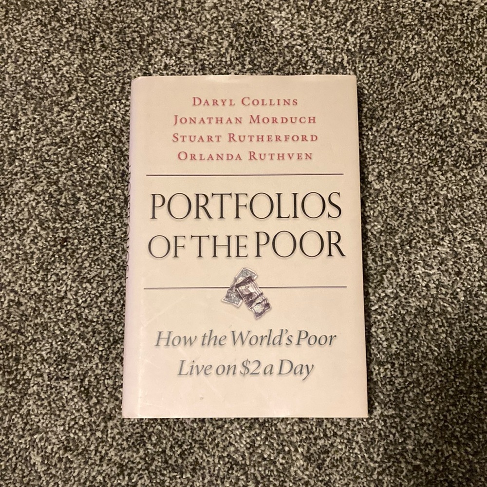 Portfolios of the poor - how to live on $2 a day Hardcover Book Finances